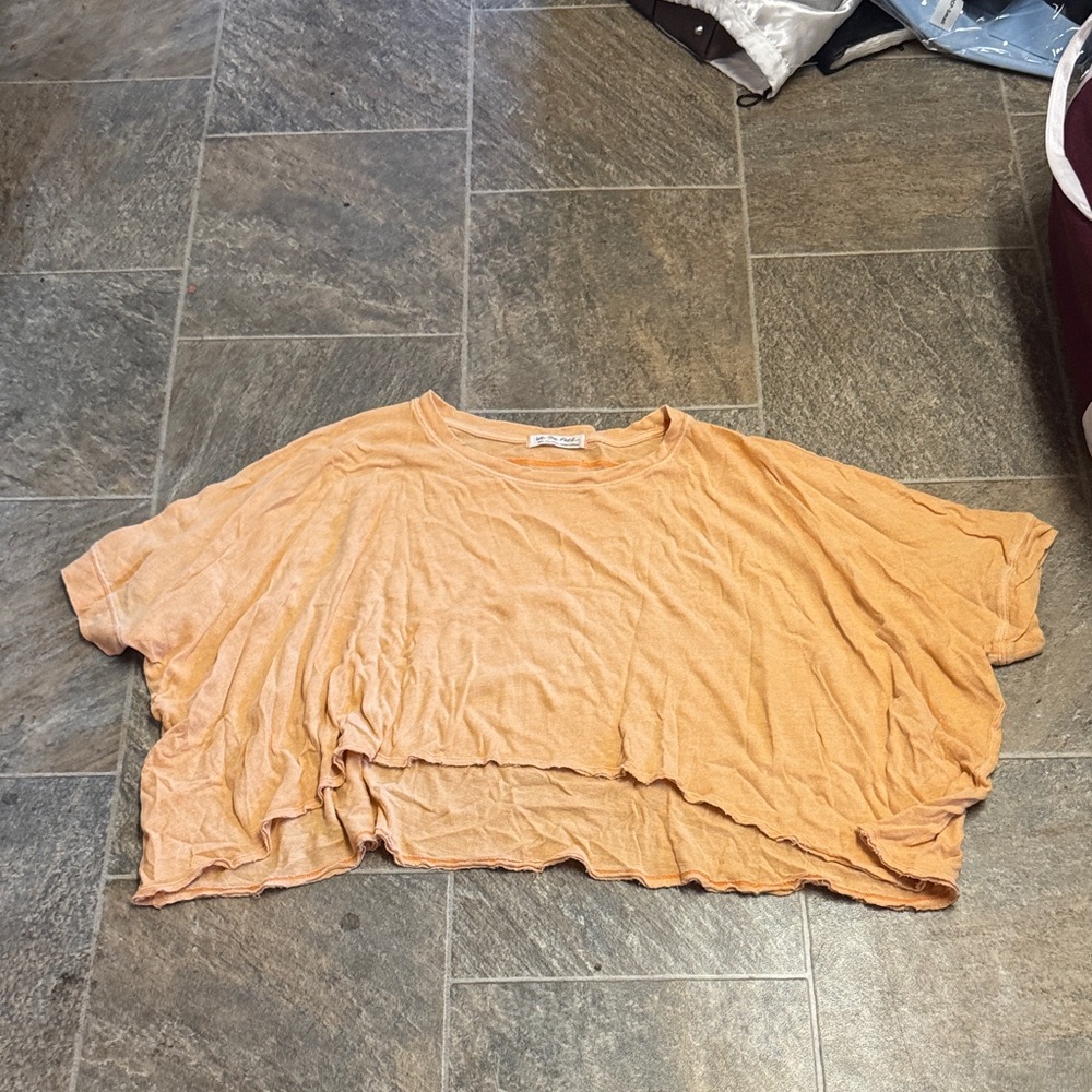 We The Free Orange Crop Top